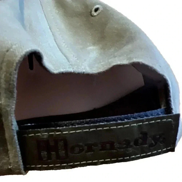 HORNADY Embroidered Logo Tactical Olive Green Baseball Cap Hat - Picture 3 of 3